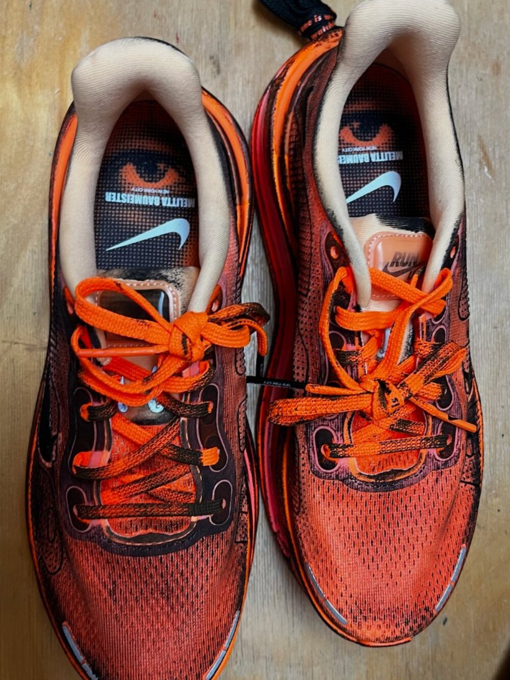 Nike Vomero Premium Melitta Baumeister Women's Size 8 Like New Orange Graffiti E